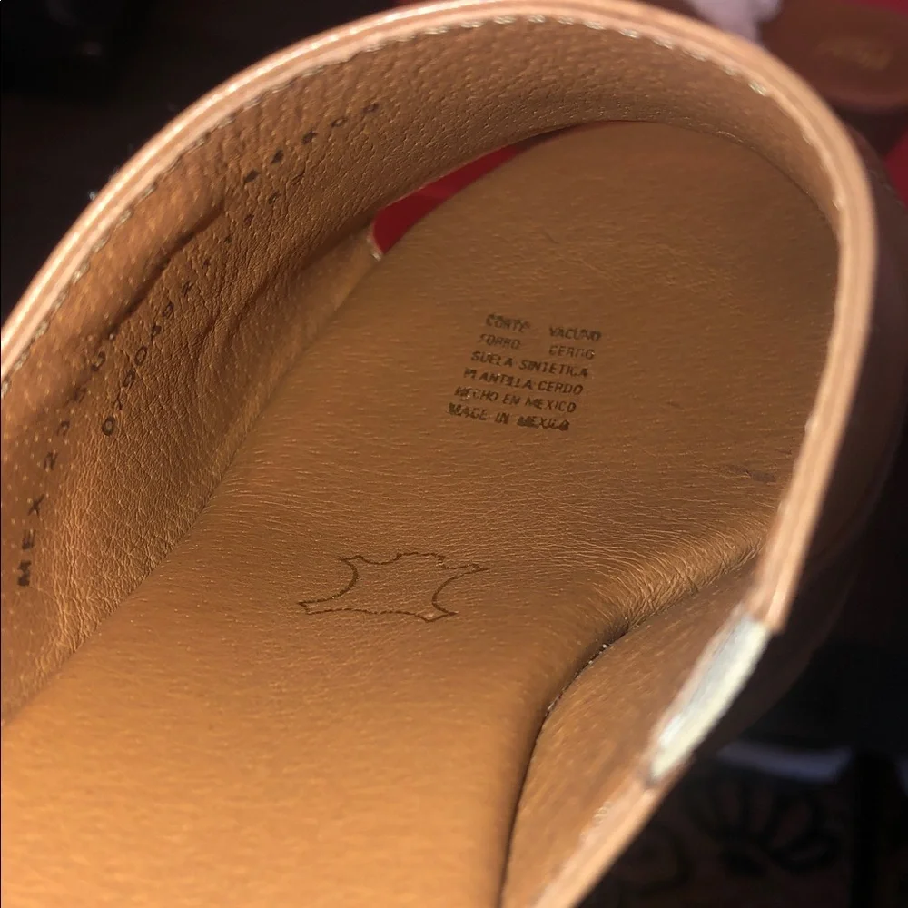 Women’s Tan Wedge Slide Sandals